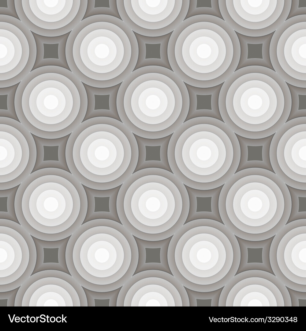 Grey Circle Gradient Pattern vector image