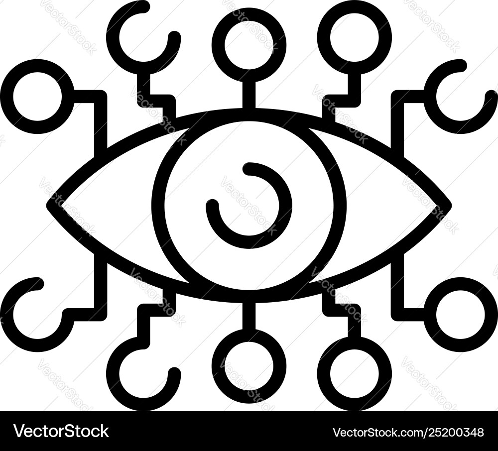 Hacker network icon outline style Hacker network icon outline style vector image