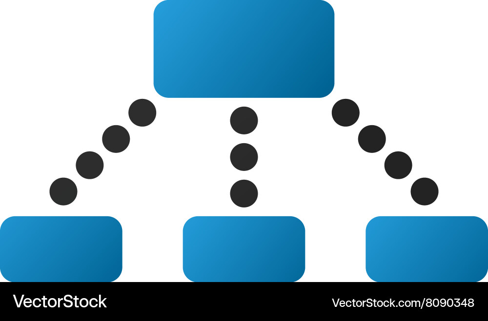 Hierarchy gradient icon vector image