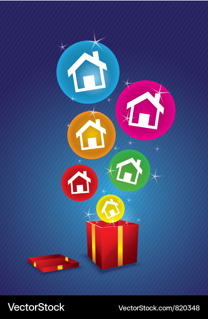 Home floating from gif tbox Vector Image