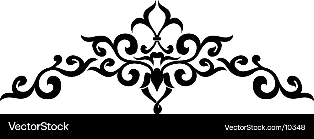 Intricate Floral Scroll Muster Vektorbild