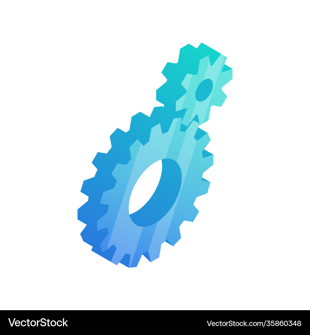 Isometric setting icon option and service tools vector image