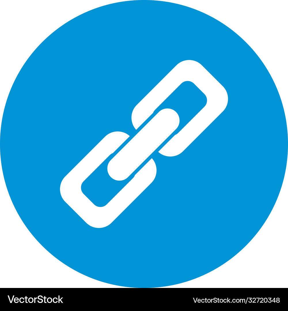 Link symbol icon chain block style vector image
