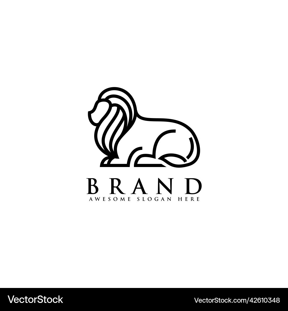 Luxury heraldic lion emblems logo design modern Luxury heraldic lion emblems logo design modern vector image