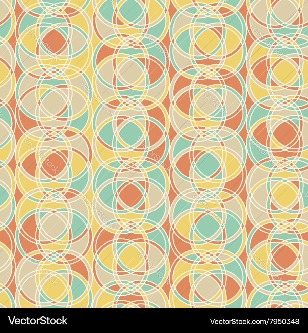 Retro Linear Circles Pattern vector image