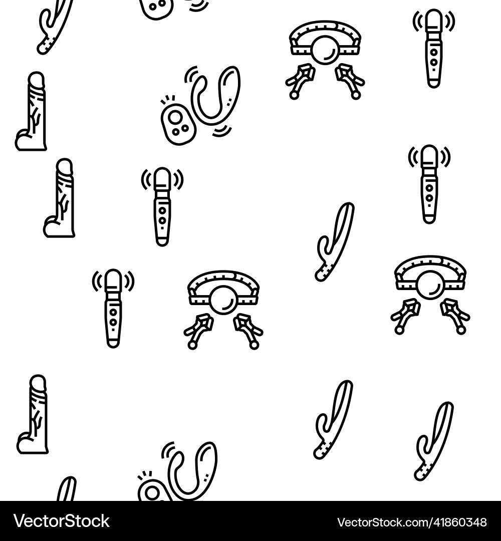 Sex toy and sexy accessories seamless Sex toy and sexy accessories seamless Vector Image
