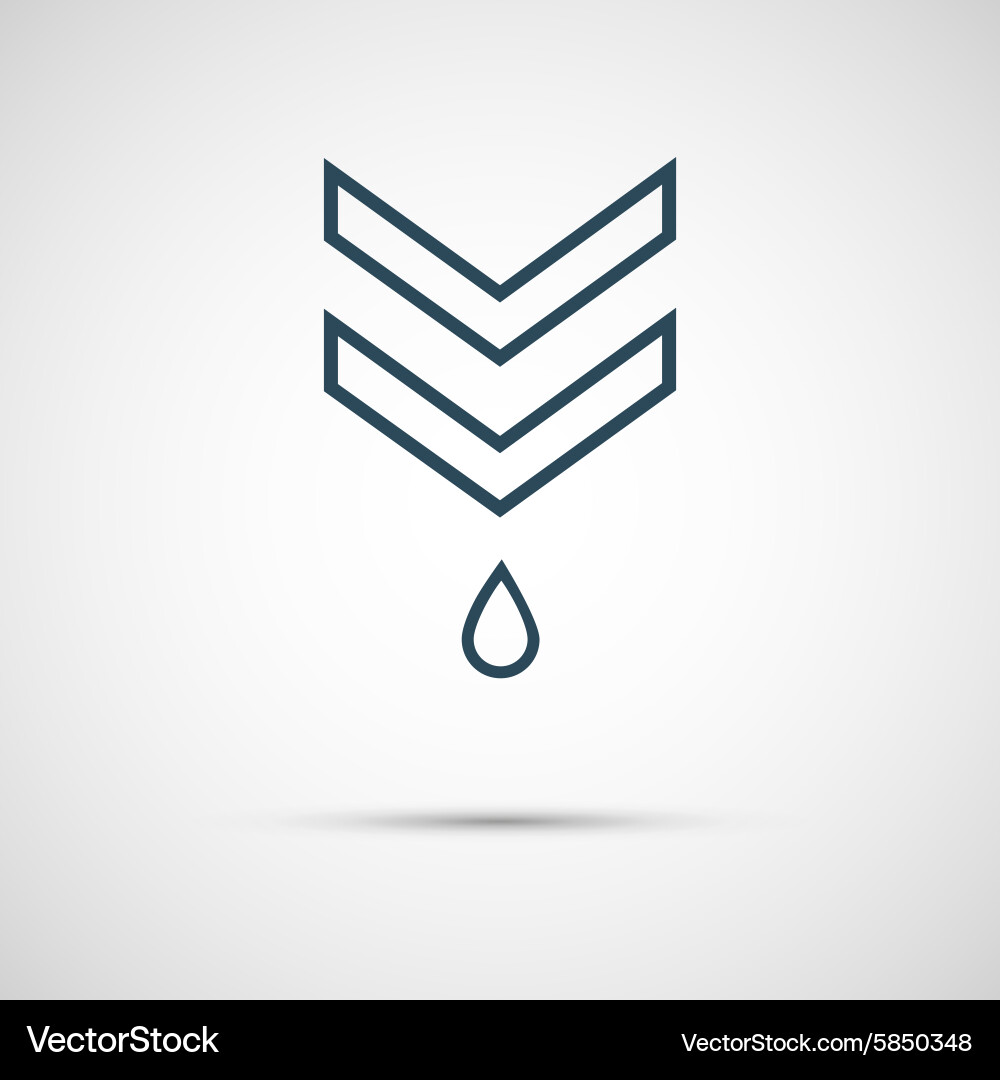 Simple arrow pointer on a colored Vector Image