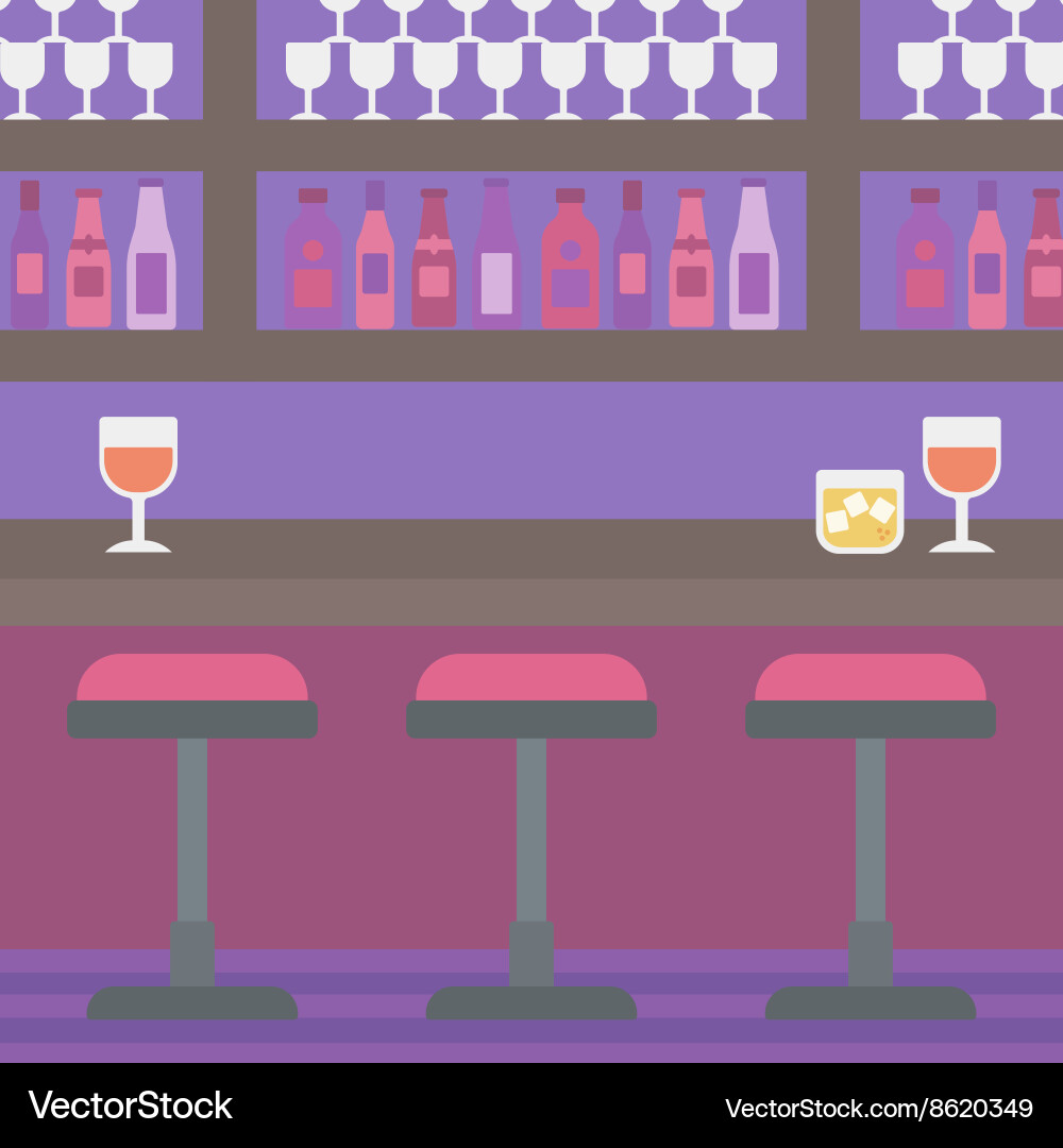 Background of bar counter vector image