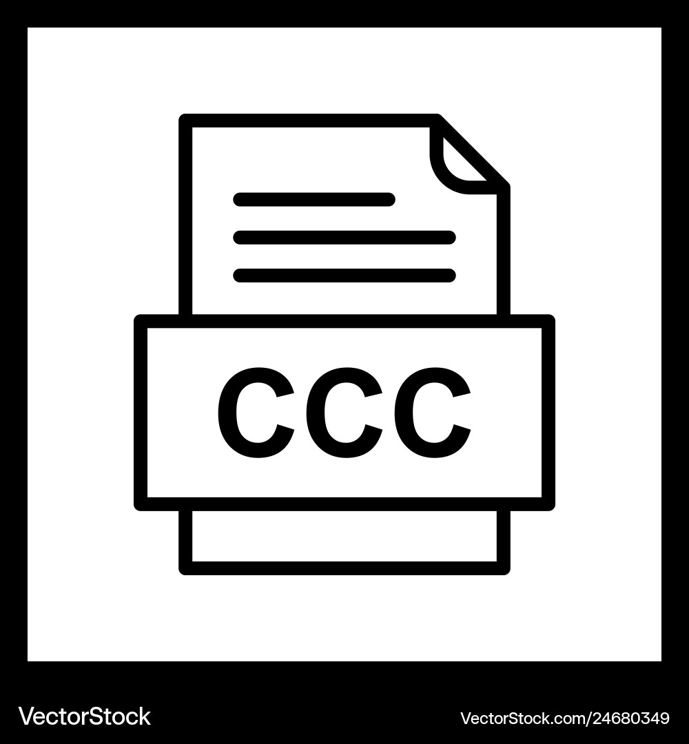 Ccc file document icon Vector Image