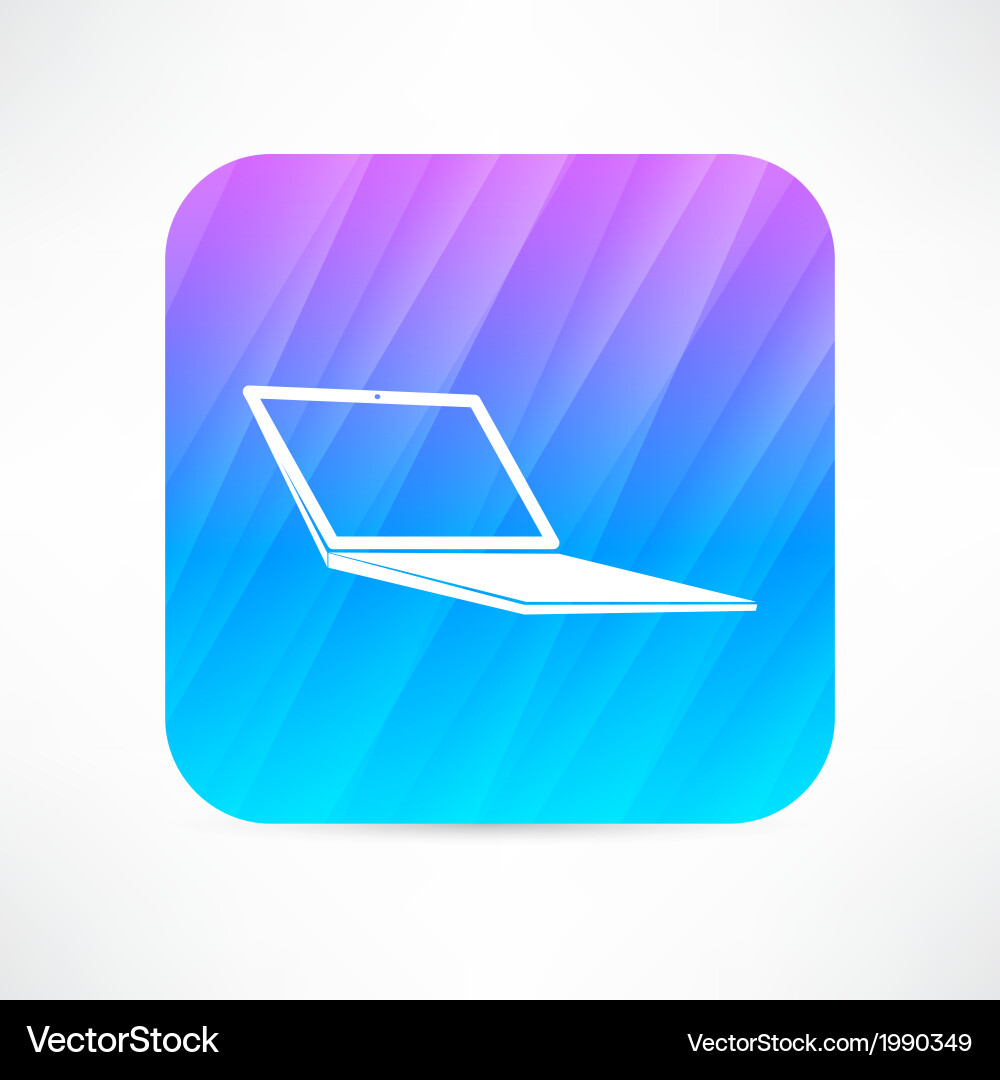 Computer notebook icon vector image