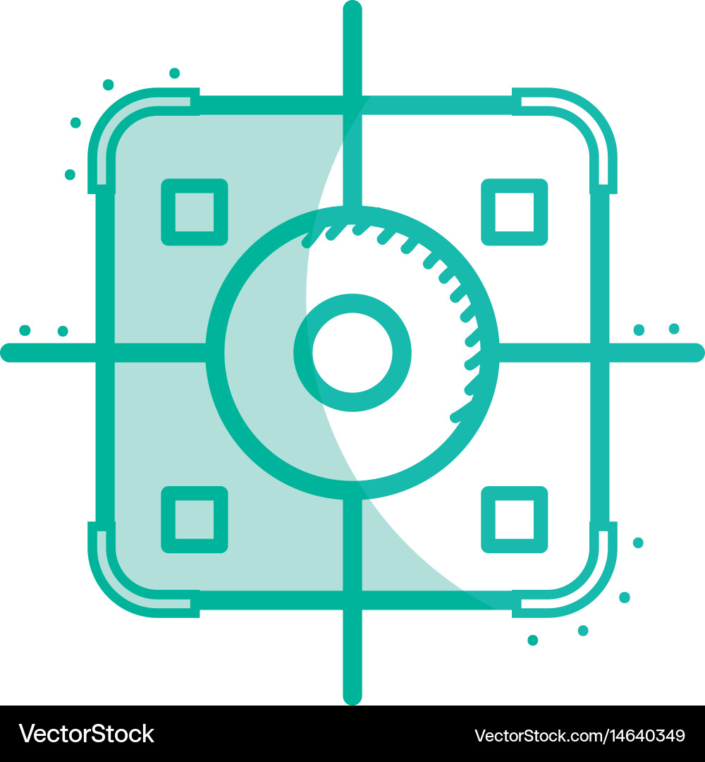 Digital virtual game with shooting cursor Vector Image