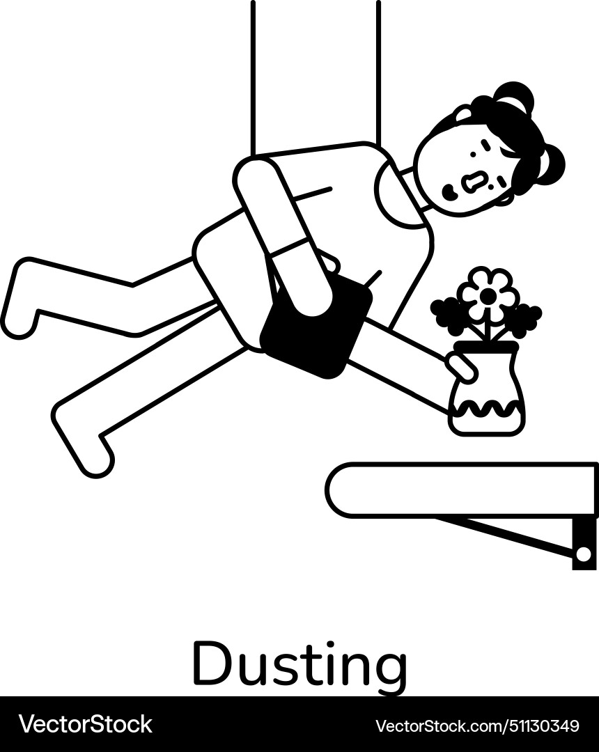 Dusting Royalty Free Vector Image VectorStock