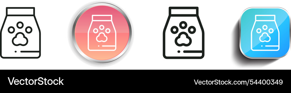 Food icon thin linear regular and button style Food icon thin linear regular and button style vector image