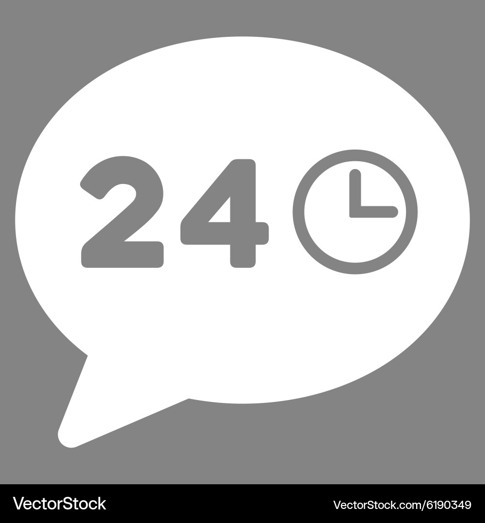 Message hours icon vector image