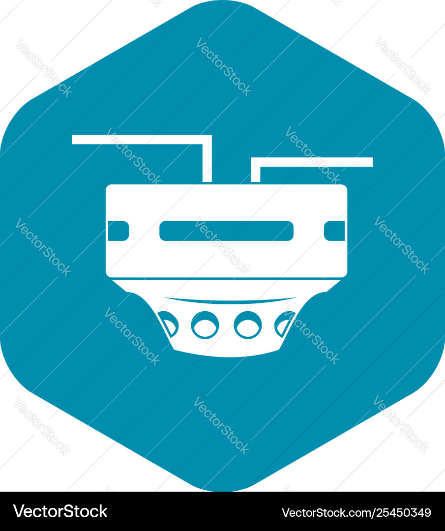 Monitor socket icon simple style Vector Image