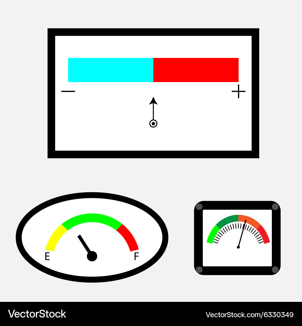 Set of indicators with colored spectral indicator vector image