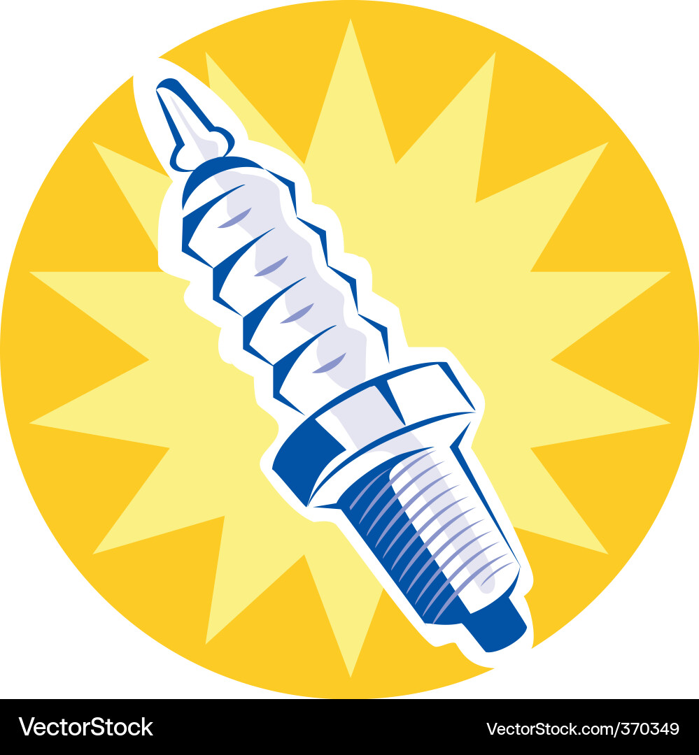 Spark Plug Component vector image