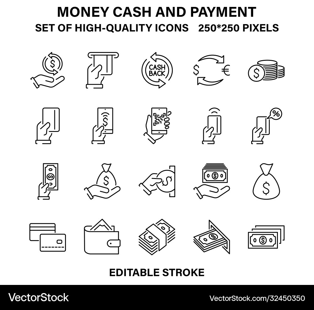 A set simple but high quality linear icons A set simple but high quality linear icons vector image