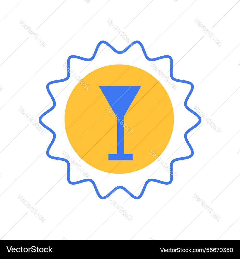 Abstract zigzag funnel flat icon design Vector Image