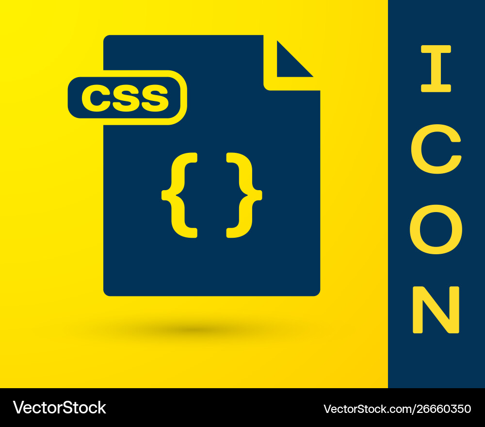 Blue css file document download button icon Blue css file document download button icon vector image