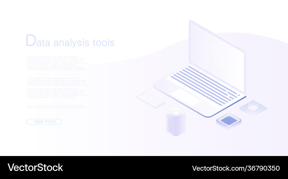 Data analysis server Data analysis server vector image