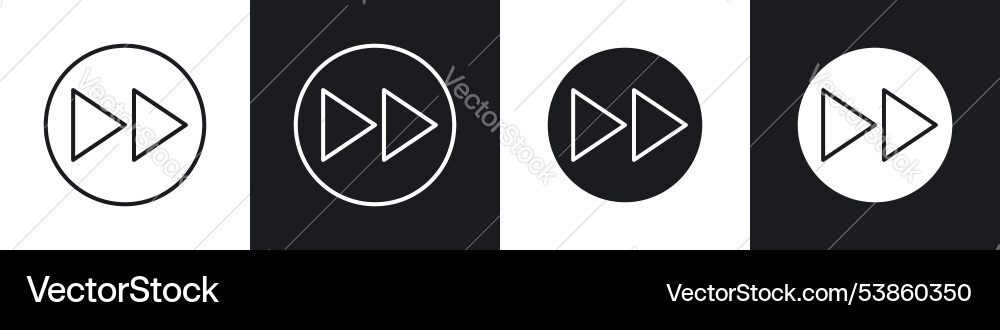 Fast forward icon set Fast forward icon set vector image