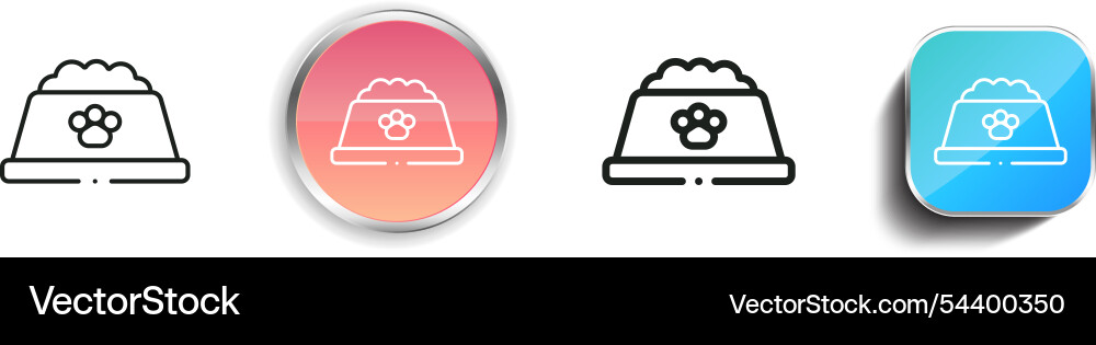 Food icon thin linear regular and button style vector image