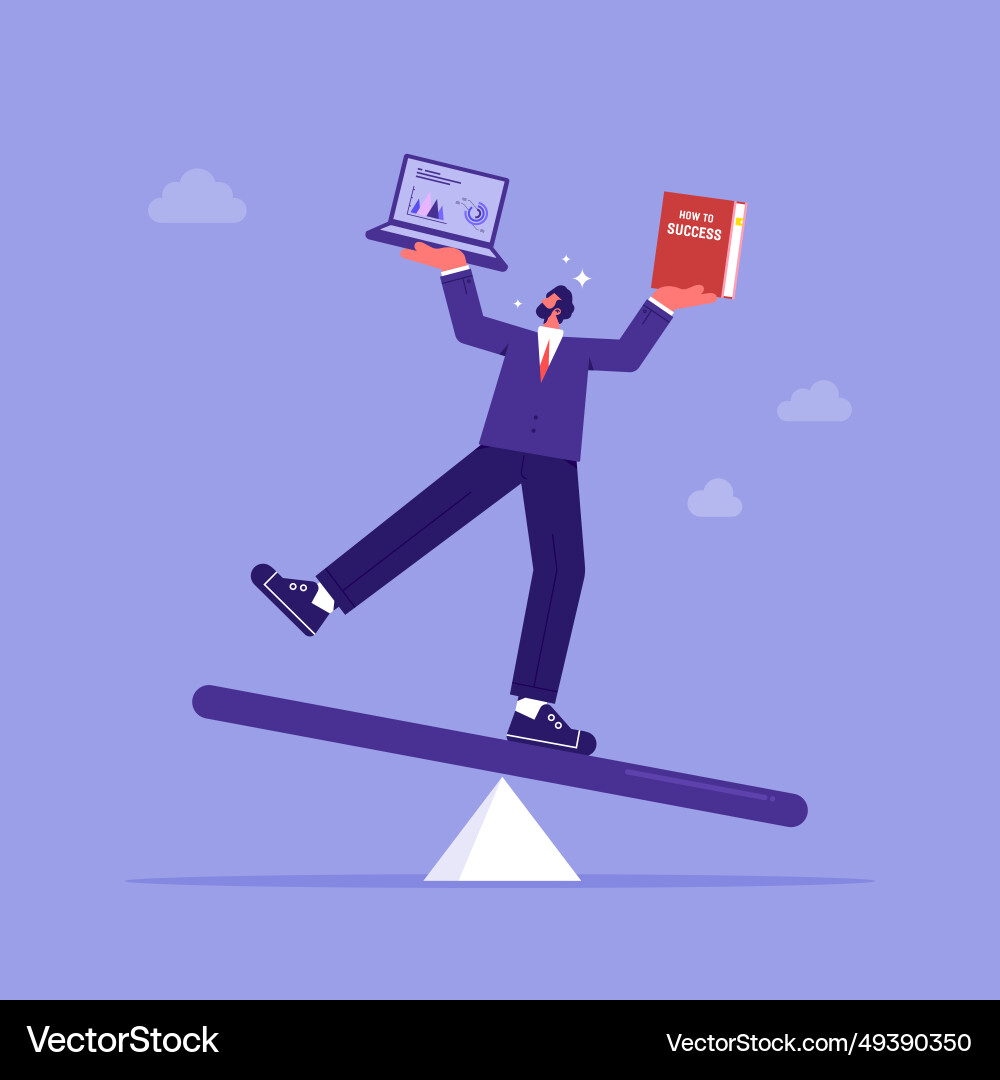 Learning or studying new skill for self Learning or studying new skill for self vector image