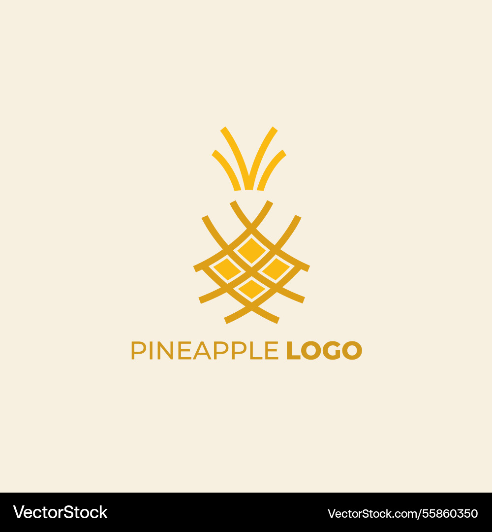 Modernes Ananas-Logo mit einzigartigen Details hell Modernes Ananas-Logo mit einzigartigen Details hell vektorbild