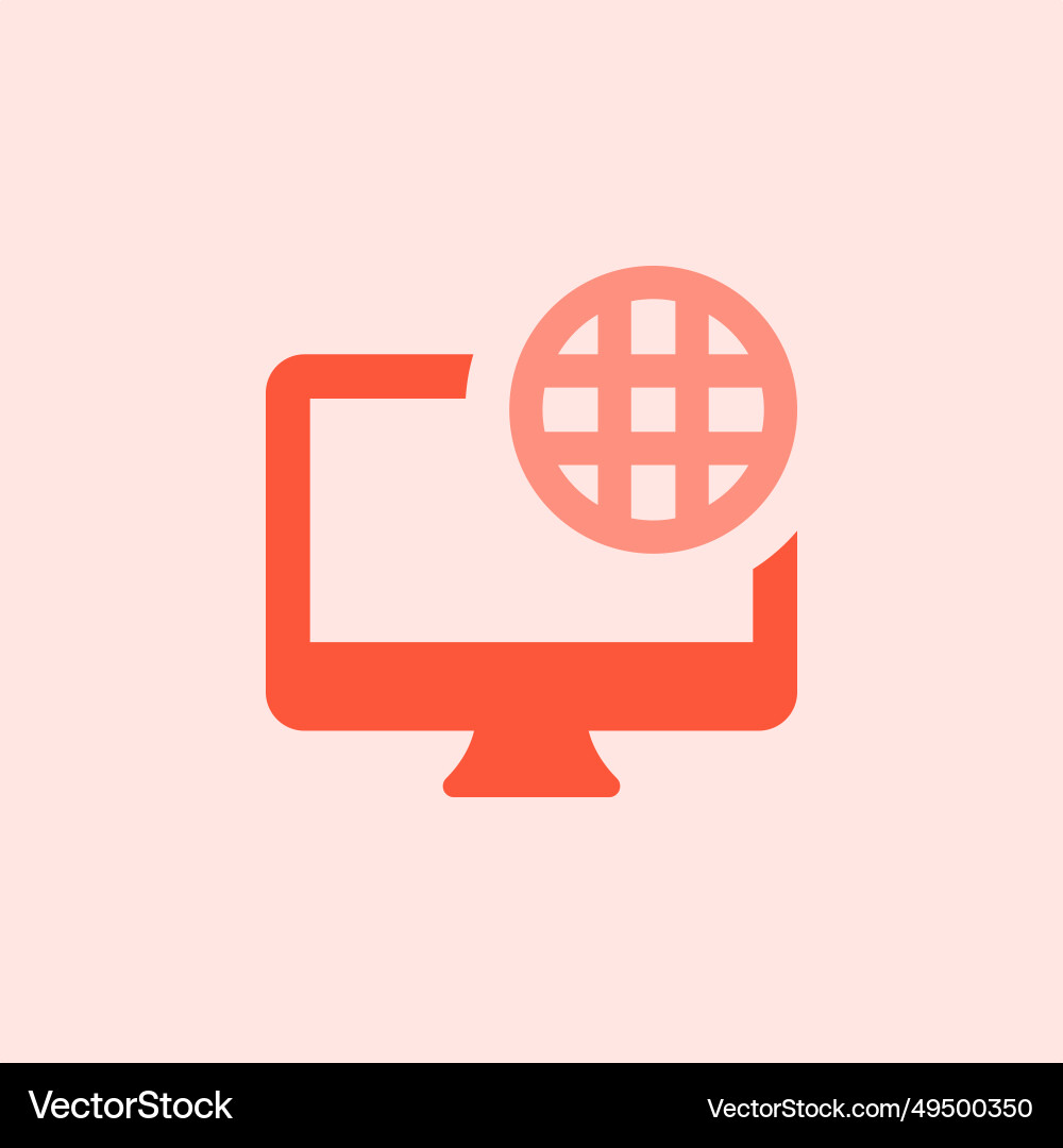 Navigating the web on desktop Vector Image