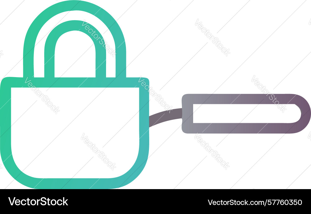 Padlock with pipe icon design generative ai Vector Image