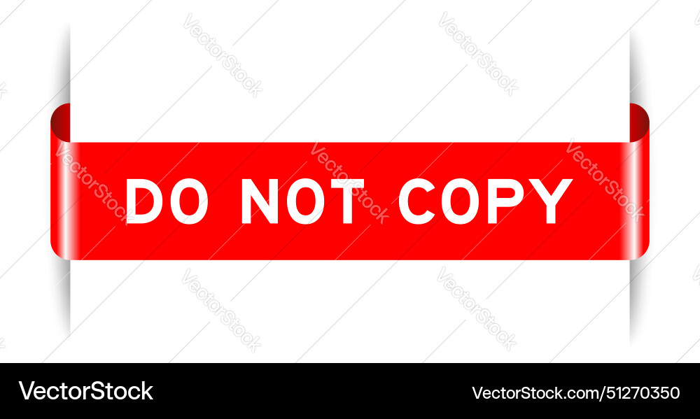 Red color inserted label banner with word do vector image