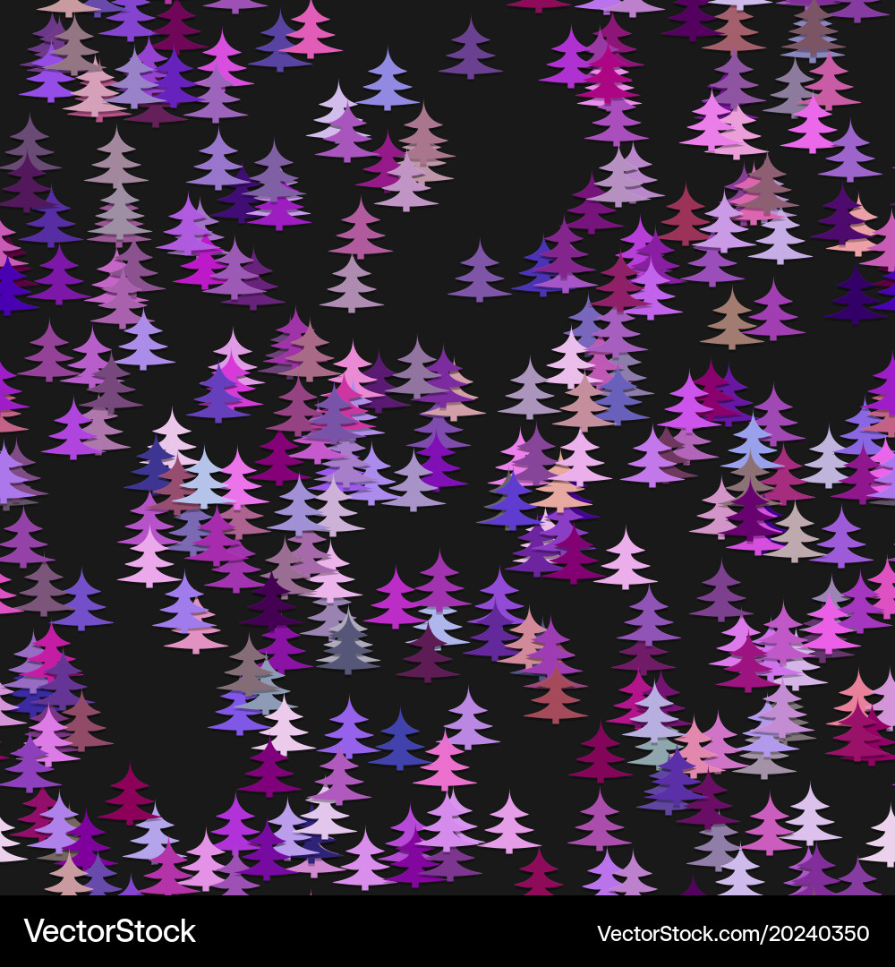 Seamless abstract random pine tree pattern vector image