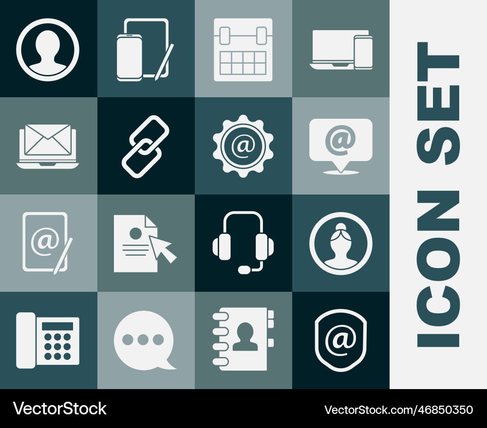 Set shield with mail and e-mail create account Set shield with mail and e-mail create account vector image