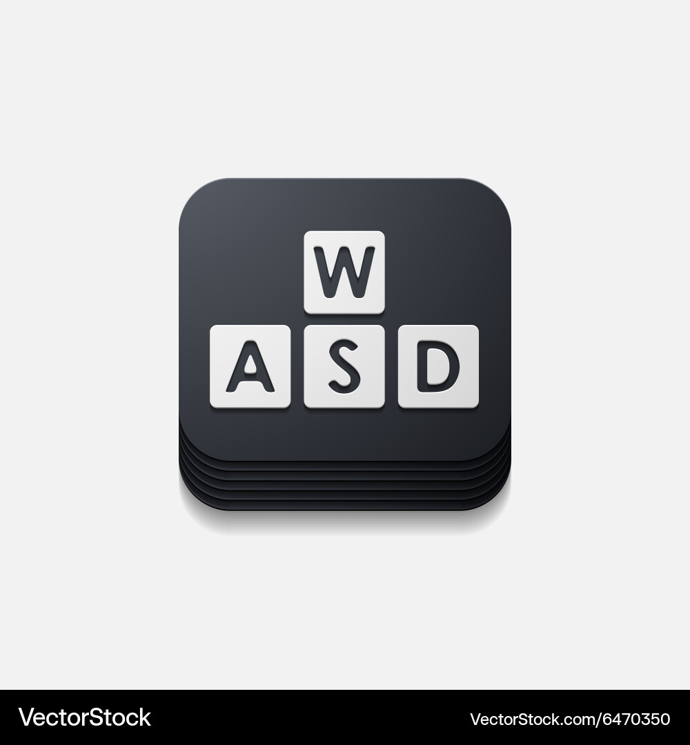 Square button keypad vector image