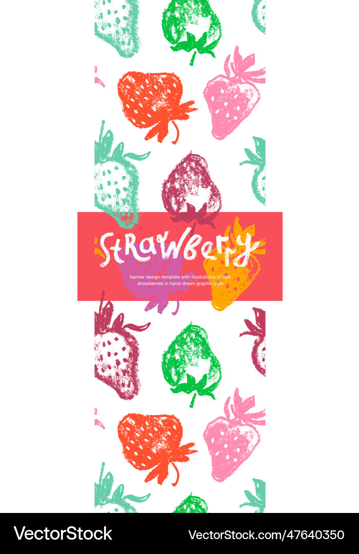 Template label design with strawberries pattern Template label design with strawberries pattern vector image
