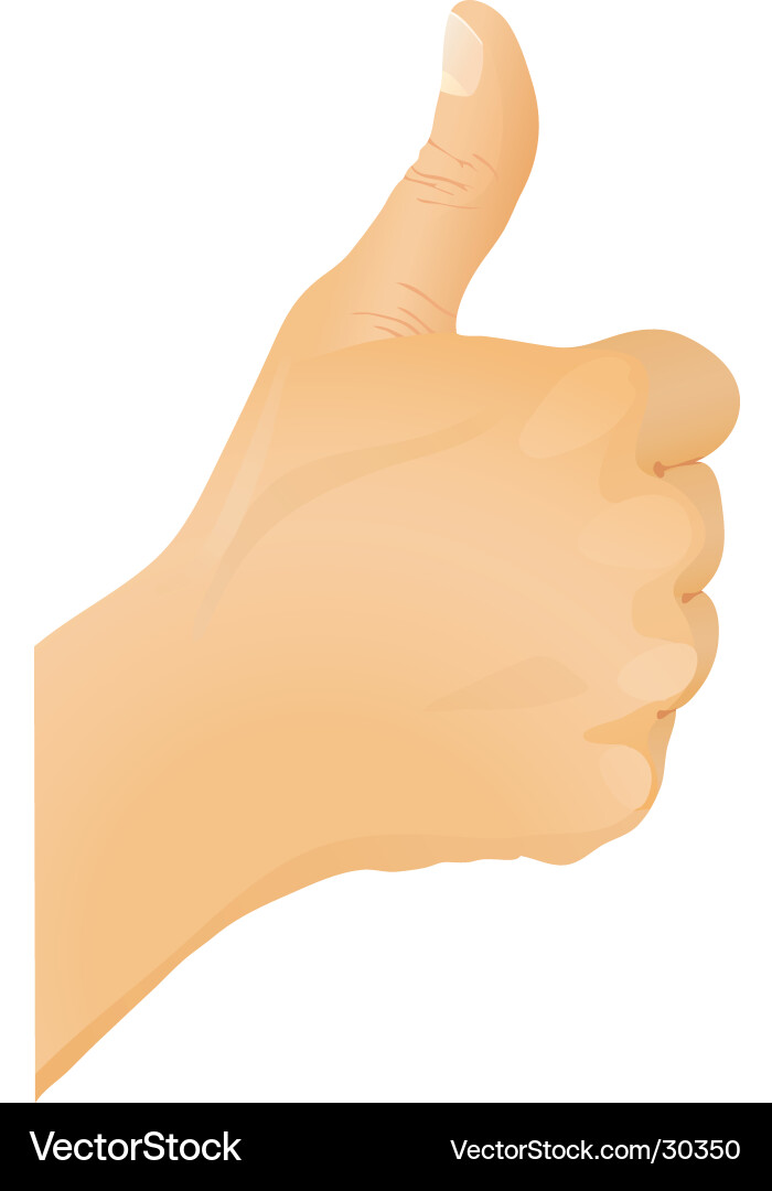 Thumb Up Gesture Isolated Vector Image