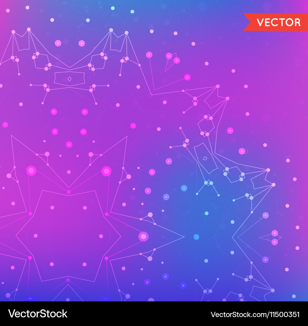 Abstract background with particles structure Vector Image