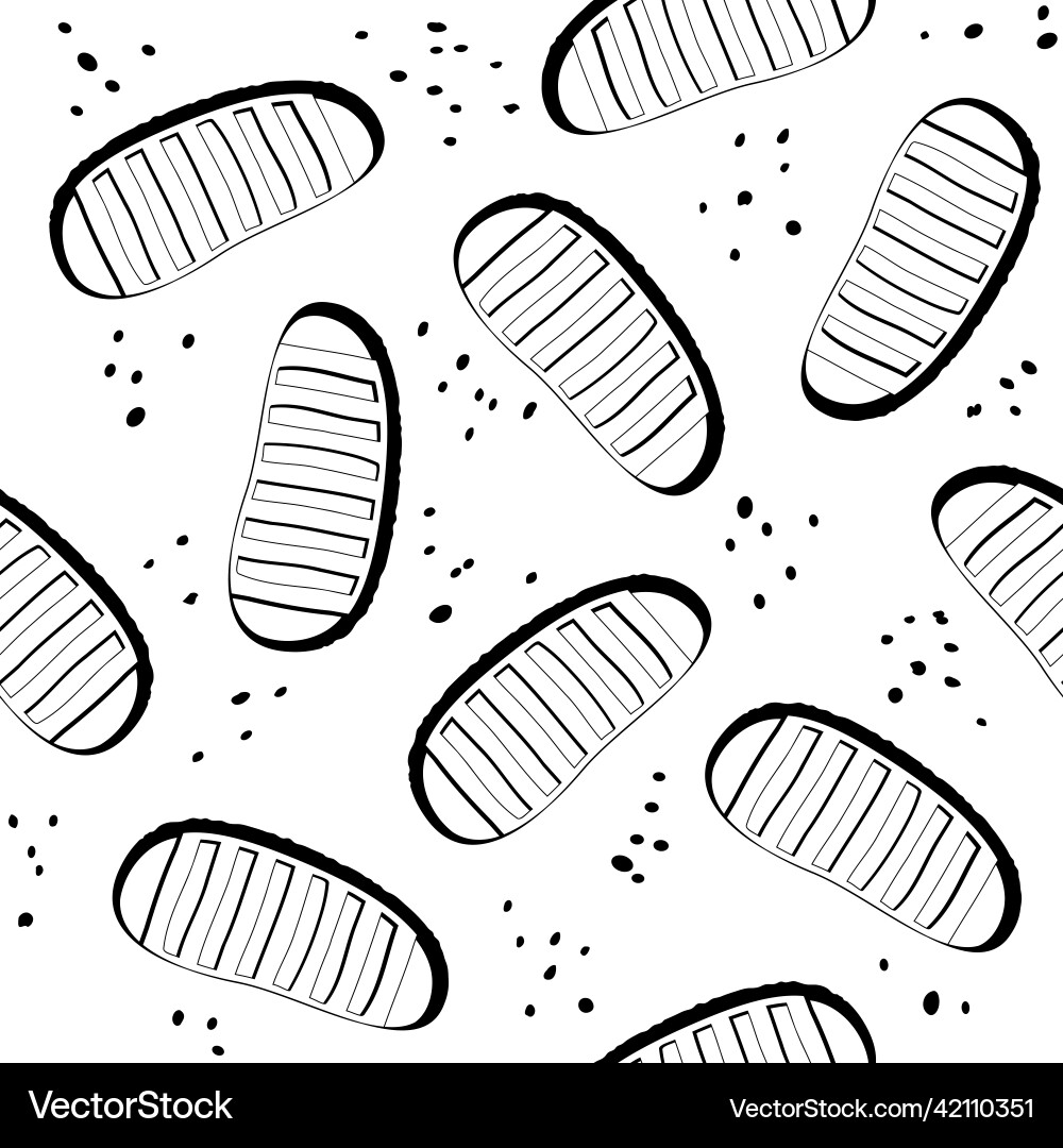 Astronaut boot footprint on moon seamless pattern Astronaut boot footprint on moon seamless pattern vector image