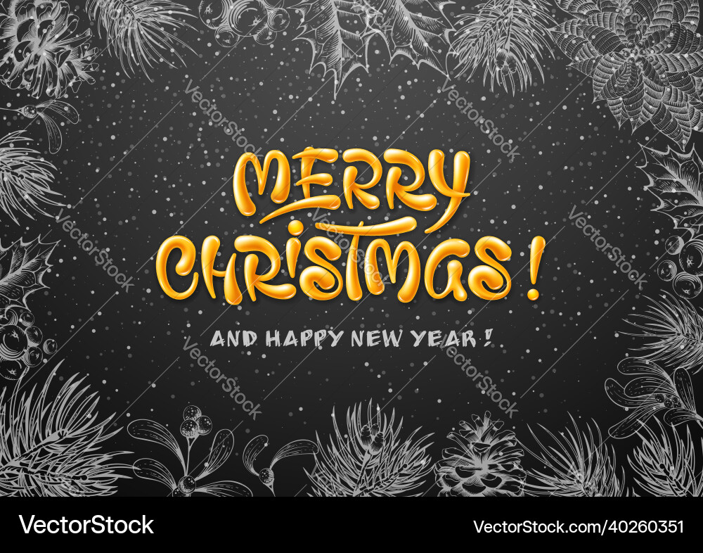 Christmas and new year greeting card template Christmas and new year greeting card template vector image