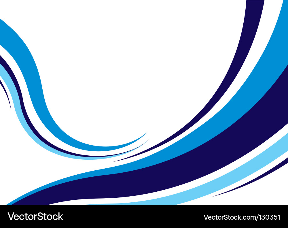 Fluid Blue Wave Pattern Vector Image