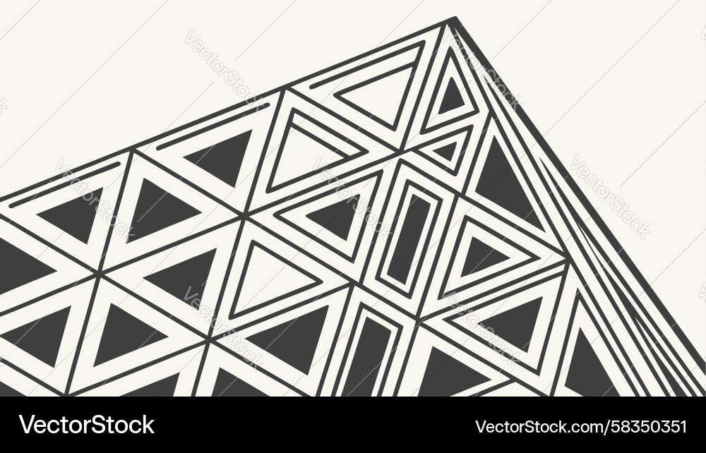 Interlocking Triangular Structure Vector Image