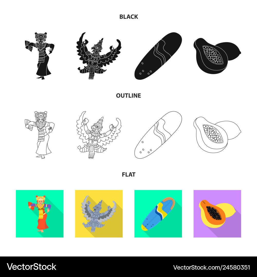 Isolated object of and travel symbol collection Vector Image