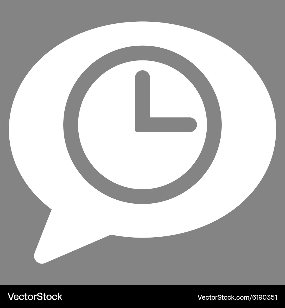 Message time icon vector image