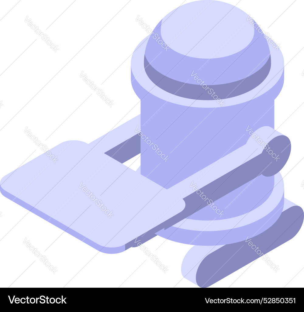 Modern robot machine working with blank panel vector image