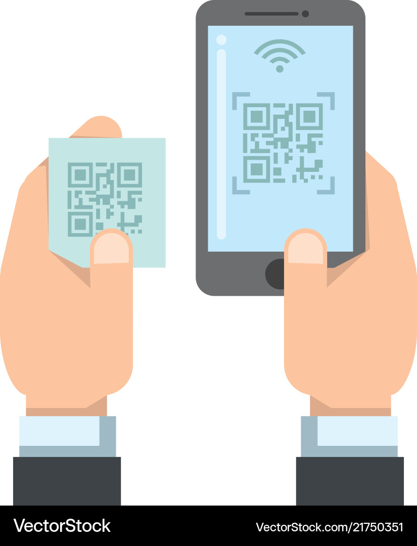 Payment using bar code scanning method trough Payment using bar code scanning method trough vector image