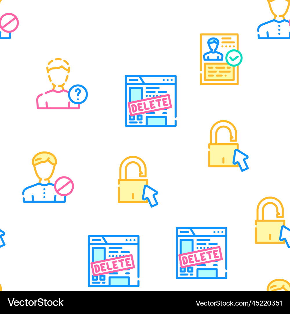 Registration form web seamless pattern Registration form web seamless pattern Vector Image