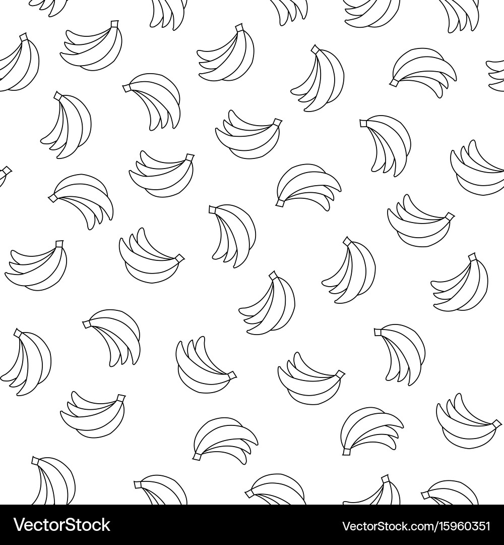 Seamless pattern with bananas on white background vector image