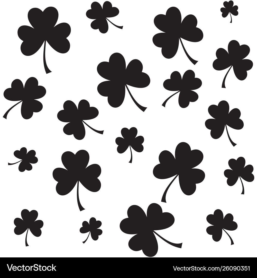 Seamless pattern with three leaf clovers Seamless pattern with three leaf clovers vector image