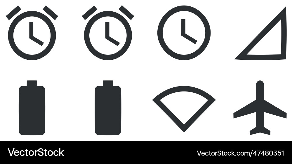 Set of 8 icons device line collection Set of 8 icons device line collection Vector Image